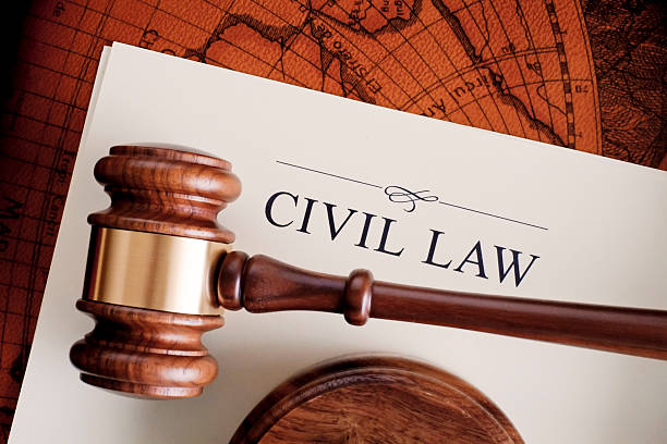 Gavel and civil law document.